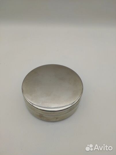 Таблетница шкатулка винтажная бархат металл выс