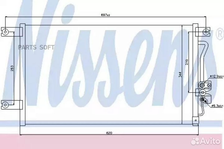 Радиатор кондиционера mitsubishi challenger (1997)
