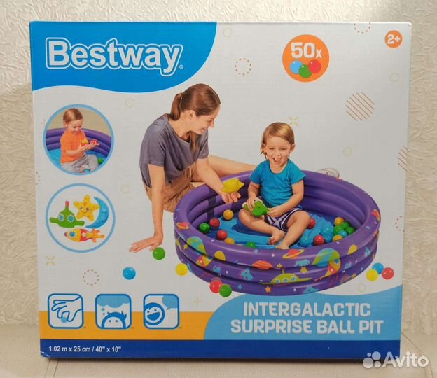 Манеж надувной 102 см bestway 52466