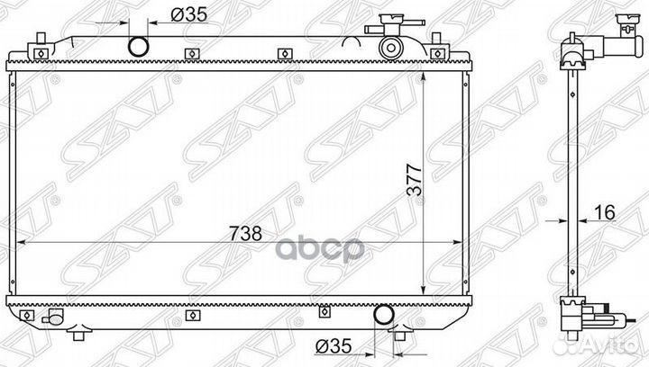 Радиатор Chery Tiggo T11 05-16 CH0001-1 Sat