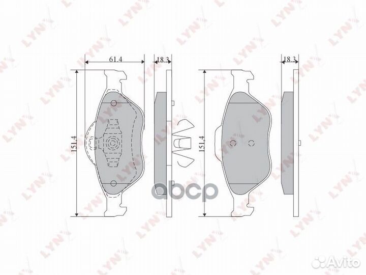 Колодки тормозные дисковые перед BD5108 LYN