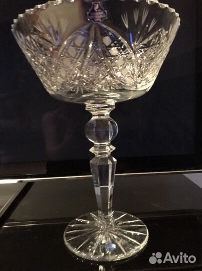 Хрустальная ваза большая Гусь-хрустальный