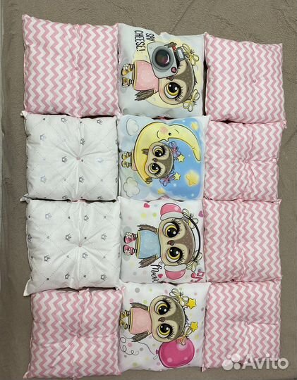 Бортики-подушки в детскую кроватку