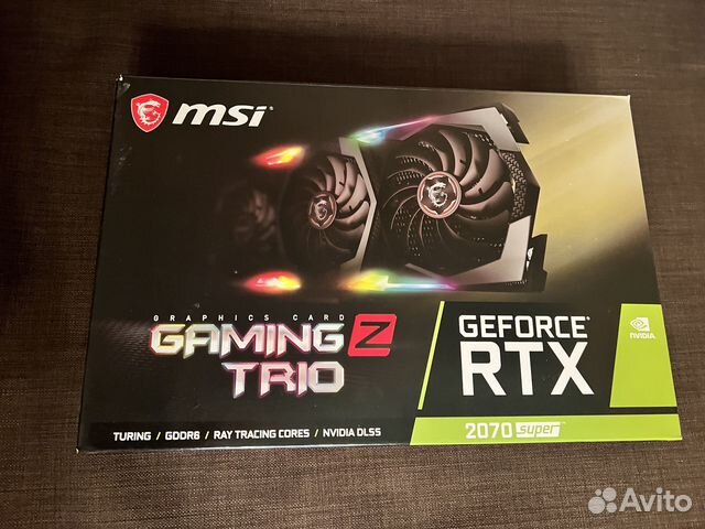 GeForce RTX 2070 super gaming Z trio 8GB объявление продам