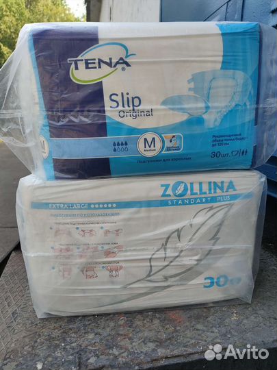 Подгузники взрослых Tena M(2),Zollina L(3),XL(4)