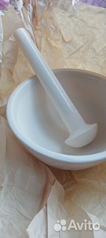 Ступка с пестиком Фарфоровая