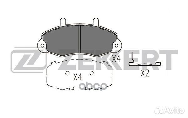 Колодки торм. диск. передн. Ford Transit III-IV
