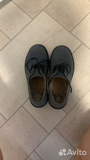 Ботинки dr martens 1461 голубого цвета