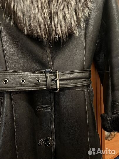 Дубленка натуральная женская, шоппка в подарок