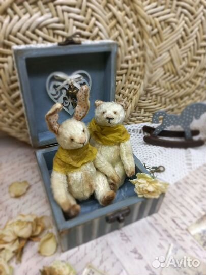 Мишка и зайка тедди ручная работа