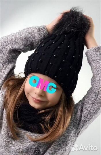 Снуд и шапка тёплый комплект