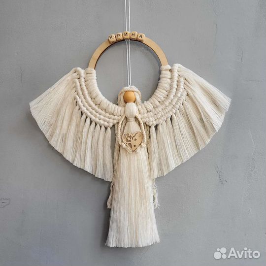 Обереги ангелы именные макраме ручная работа