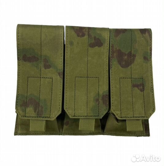 Подсумок тройной закрытый под ак, мох