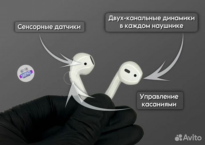 AirPods 2 (Новые, гарантия, бонус чехол)