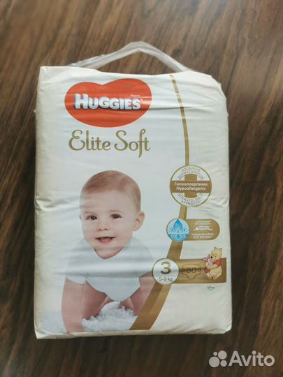 Huggies elite soft подгузники для детей 3