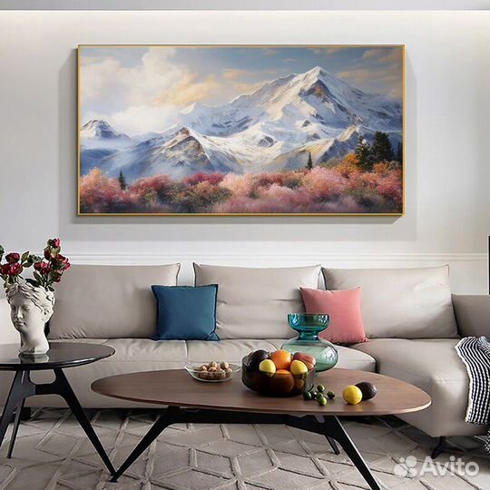 Картина маслом Горный пейзаж Музейное качество