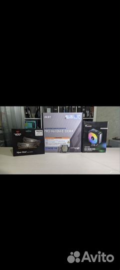 Комплект i5 12400f+h610+16gb ddr4+кулер резерв