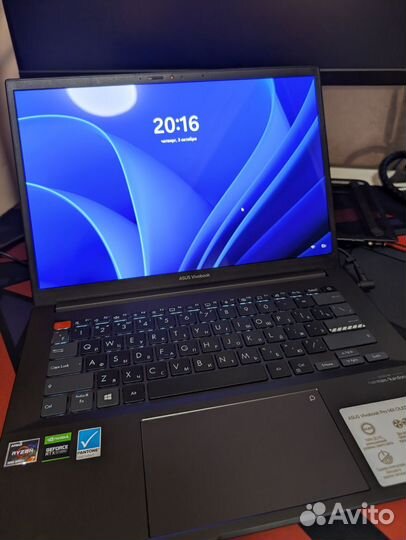 Asus Vivobook Pro 14, Ryzen 7, 3050ti, озу 16