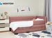 Кровать Рон Mini 0.9 м с бортиком розовая