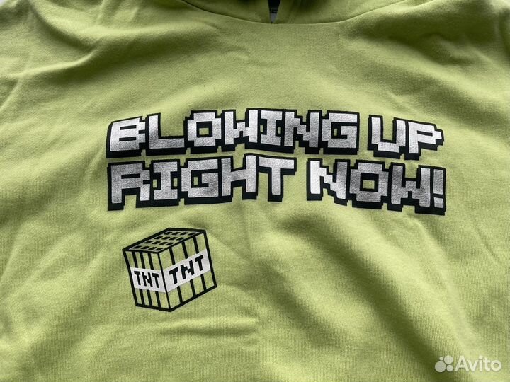 Лонгслив с кашоном оверсайс на подростка 158 см