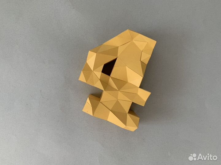 Декор на день рождения Объемная цифра 4 на др