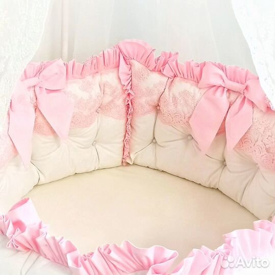 Балдахин кокон бортики простыни на круг и овал