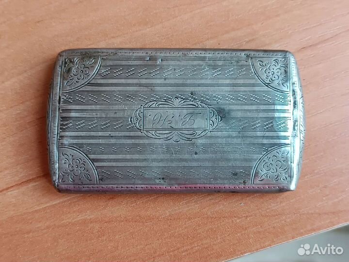 Табакерка серебро