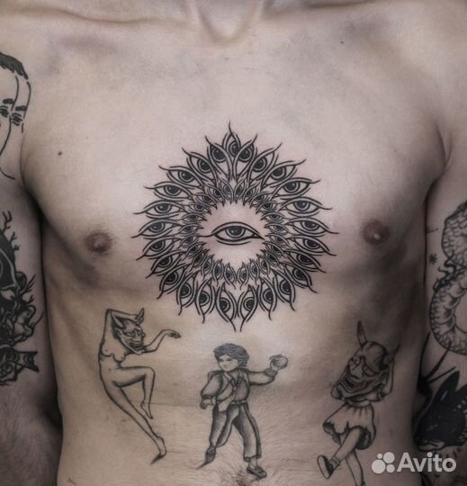 Художественная татуировка Индививдуальные эскизы