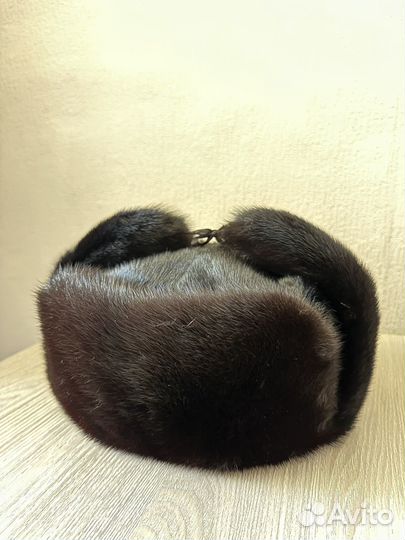 Норковая шапка мужская ушанка 59
