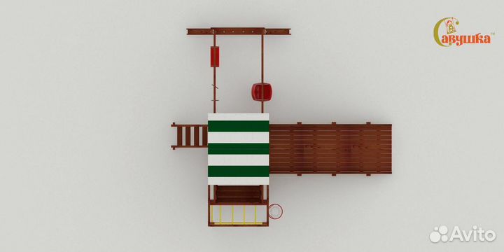 Площадка для улицы Савушка 4 сезона Мастер 4 Махаг