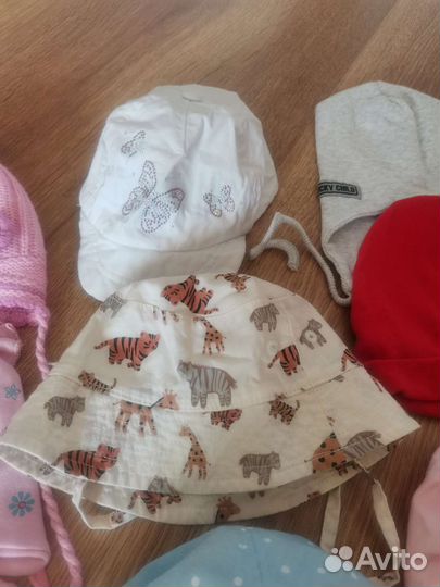 Шапки, кепки, понамки, полоски детские