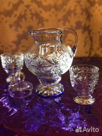 Графин и бокалы набор хрусталя