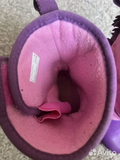 Сапоги резиновые утепленные crocs c6 на девочку