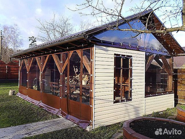 Мягкие окна для веранды беседки, террасы, под ключ