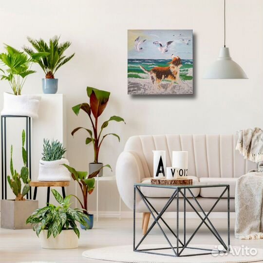 Картина маслом на холсте море