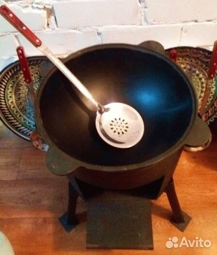 Комплект казан+печь, шумовка в подарок