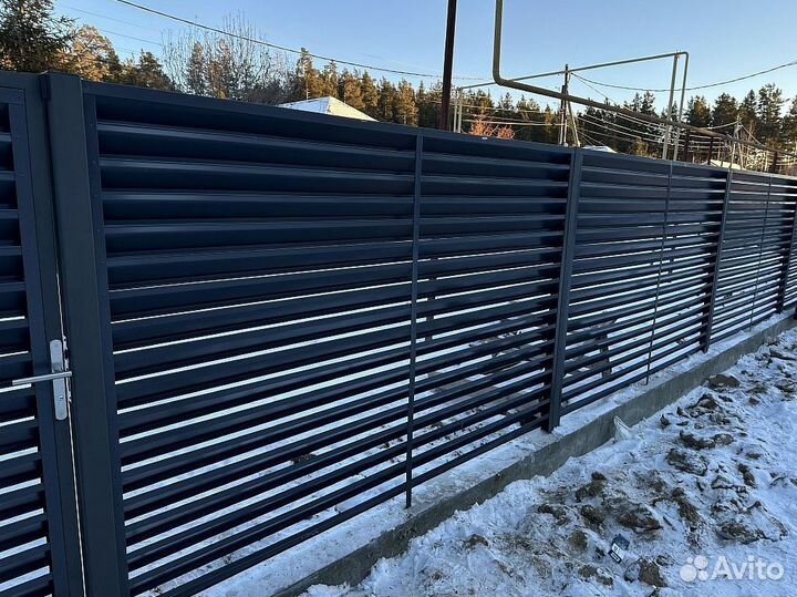 Забор жалюзи. Доставка