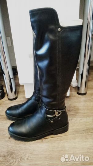 Сапоги зимние, иск.кожа 37р