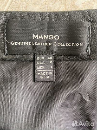 Кожаная юбка Mango (46)