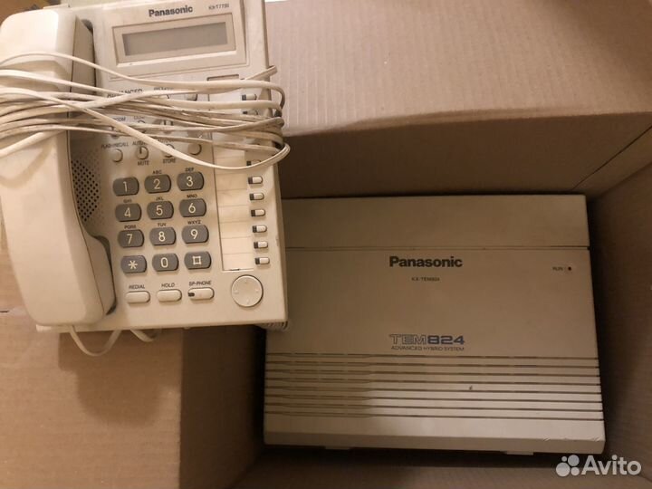 Атс panasonic TEM 824+системный телефон kx-t7730ru