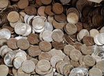 Монеты 1 и 5 копеек. 50 кг, Россия