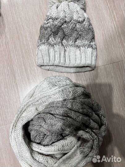 Комплект шапка и снуд зимний женский