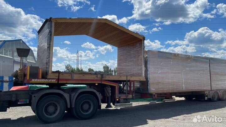 Модульный дом для глэмпинга 30м2 с баней