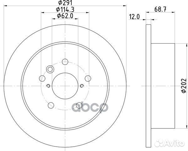 Диск тормозной зад ND1039K nisshinbo