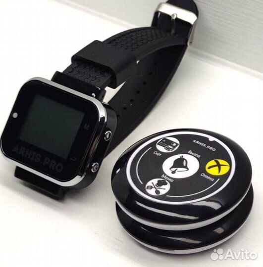 Кнопка вызова официанта модель Смайл и часы