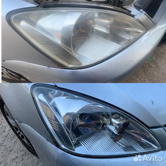 Полировка фар авто