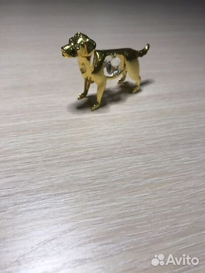 Фигурка Swarovski Собака позолоченная