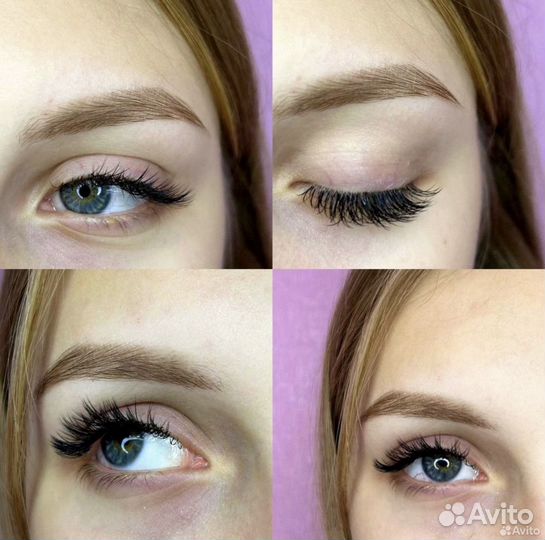 Наращивание ресниц модели