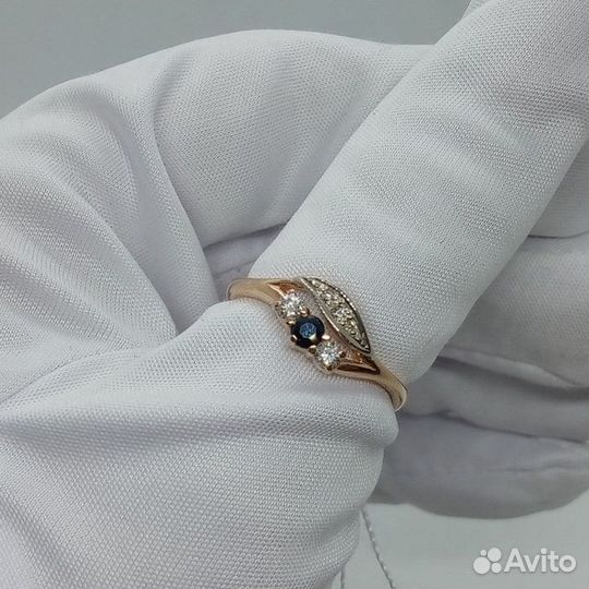Золотое кольцо с камнем 18р