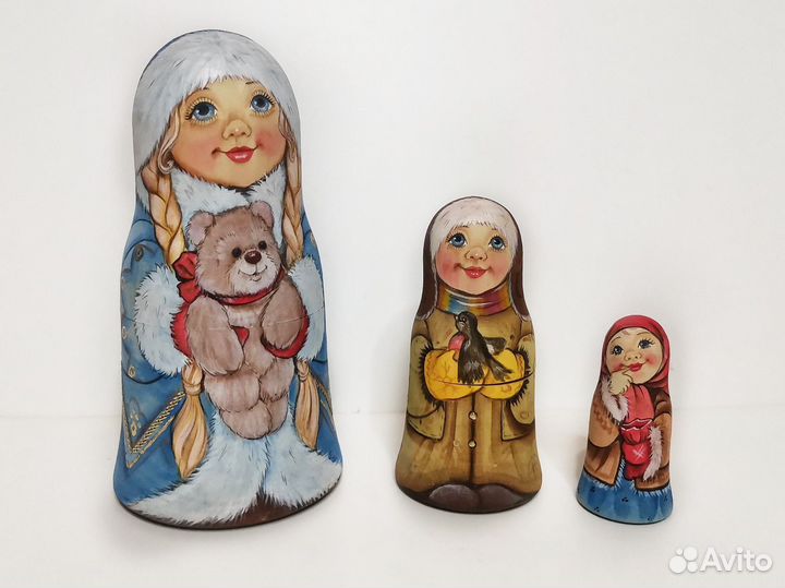 Матрёшка авторская ручная роспись 3 места